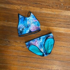 Ivivva girls swim suit. Reversible